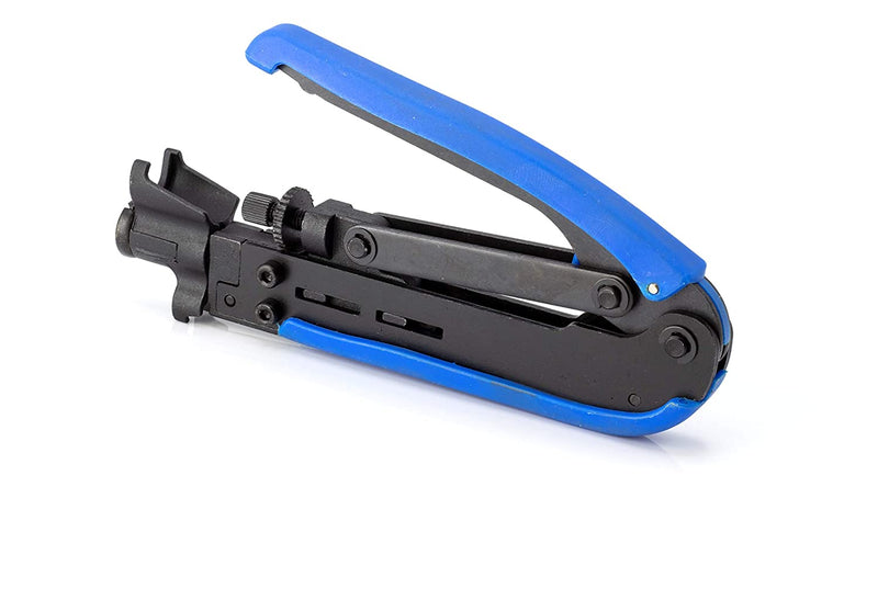 TLS.eagle F Compression Tool Coax Cable Crimper Kit, Adjustable RG6 RG59 RG11 75-5 75-7 Coaxial Cable Stripper with F Compression Connectors Pack of 10 TLS.eagle F Compression Tool Coax Cable Crimper Kit, Adjustable RG6 RG59 RG11 75-5 75-7 Coaxial Cable Stripper with F Compression Connectors Pack of 10