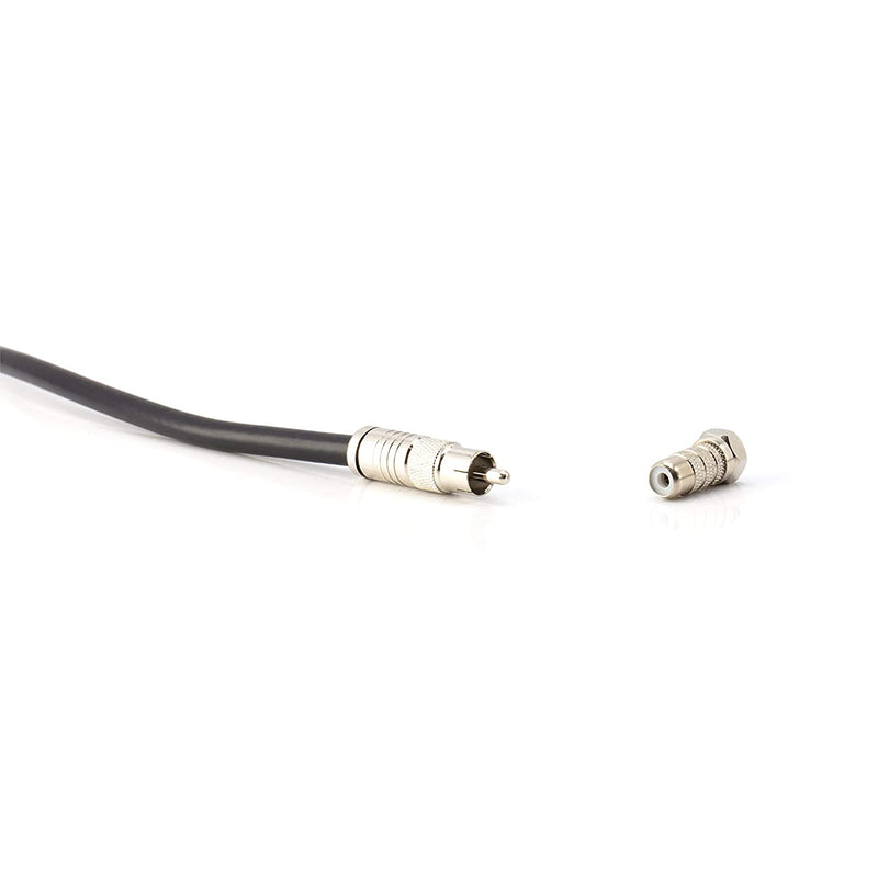 RF and RCA Coaxial Adapter - 10 Pack - RCA Female to Male F81 (F-Pin) Connector, Adapter, Coupler, and Converter - For RG11, RG6, RG59, RG58, SDI, HD SDI, CCTV