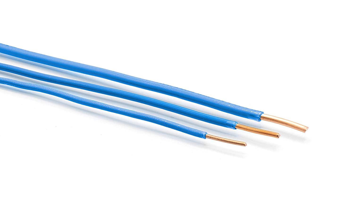 10 Feet (3 Meter) - Insulated Solid Copper THHN / THWN Wire - 12 AWG, Wire is Made in the USA, Residential, Commerical, Industrial, Grounding, Electrical rated for 600 Volts - In Blue