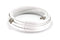 200ft Dual RG6 Coax Twin Coaxial Cable (Siamese Cable) 18AWG Coaxial Cable Satellite, Antenna & CATV Grade with Weather Proof Compression Connectors, White
