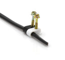 THE CIMPLE CO - Single Coaxial Cable Clips, Cat6, Electrical Wire Cable Clip, 1/4 in (6 mm) Screw Clip and Fastener, Black (50 pieces per bag)