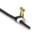 THE CIMPLE CO - Single Coaxial Cable Clips, Cat6, Electrical Wire Cable Clip, 1/4 in (6 mm) Screw Clip and Fastener, Black (50 pieces per bag)