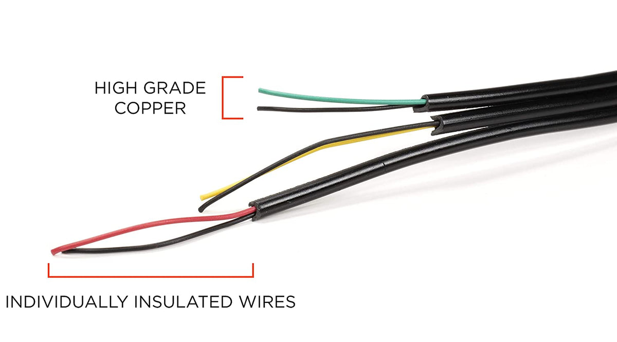 3.5mm Male Jack to RCA Male Video and Audio Cable - Compatible with Roku and Tivo - NOT FOR CAMERAS - Composite Video Cable Connector (Red White Yellow) - 6 Feet, 3 Pack
