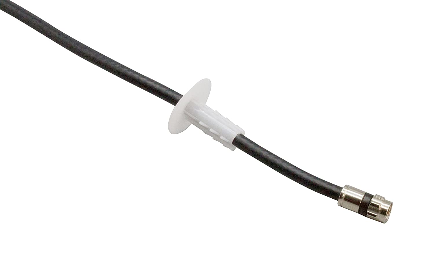 Single Feed Thru Bushing - (Black) RG6 Feed Through Bushing (Grommet) Replaces Wallplates (Wall Plates) For Coax Coaxial Cable, Network Cable, CCTV - Indoor/ Outdoor Rated - 100 Pack