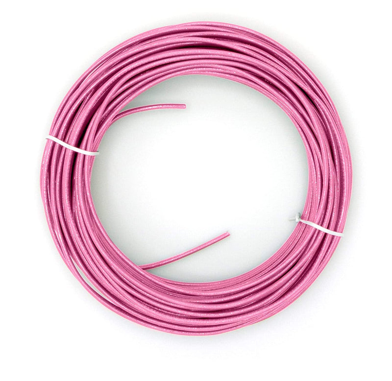 25 Feet (7.5 Meter) - Insulated Solid Copper THHN / THWN Wire - 14 AWG, Wire is Made in the USA, Residential, Commerical, Industrial, Grounding, Electrical rated for 600 Volts - In Pink