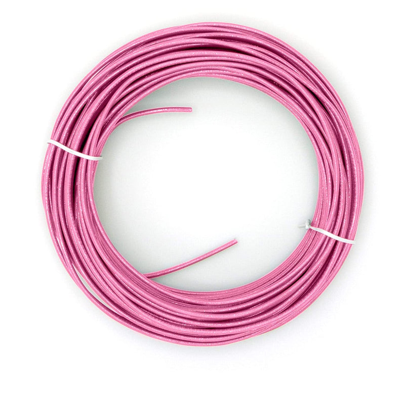 25 Feet (7.5 Meter) - Insulated Solid Copper THHN / THWN Wire - 12 AWG, Wire is Made in the USA, Residential, Commerical, Industrial, Grounding, Electrical rated for 600 Volts - In Pink