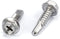 #14 Size, 1" Length (25mm) - Self Tapping Screw -- Self Drilling Screw - 410 Stainless Steel Screws = Exceptional Wear and Very Corrosion Resistant) - Hex and Phillips Head - 100pcs