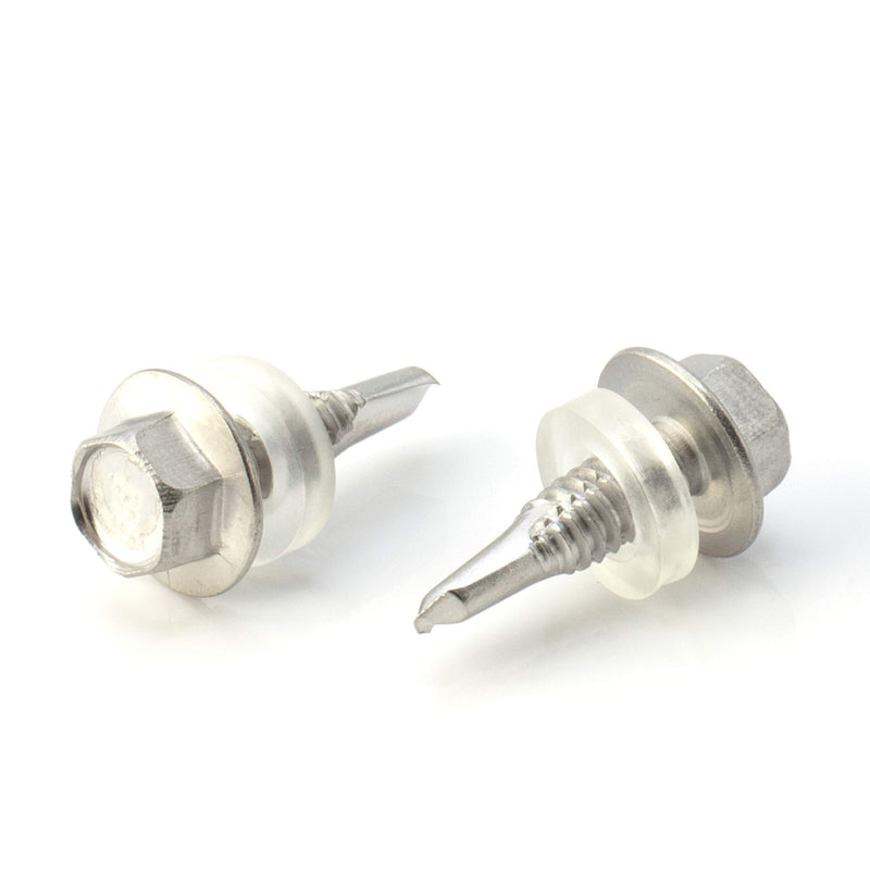 #12 Size, 3/4" Length (19mm) - Self Tapping Screw - Self Drilling Screw - 410 Stainless Steel Screws = Exceptional Wear and Very Corrosion Resistant) - Hex Washer Head - 100pcs