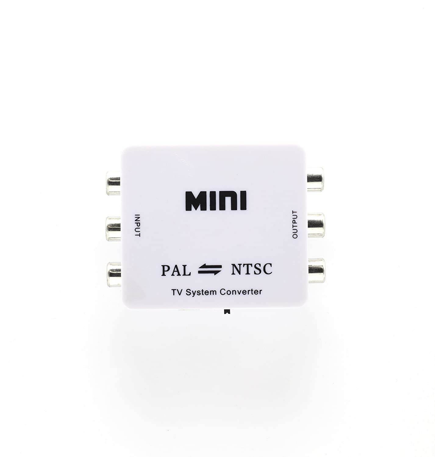 NTSC to PAL Converter Kit - TV Converter from PAL to NTSC - Bi-Directional TV System Converter Adapter with Two RCA Cables - (White) - DOES NOT CONVERT ACTUAL DVD OR VHS, ONLY OUTPUT