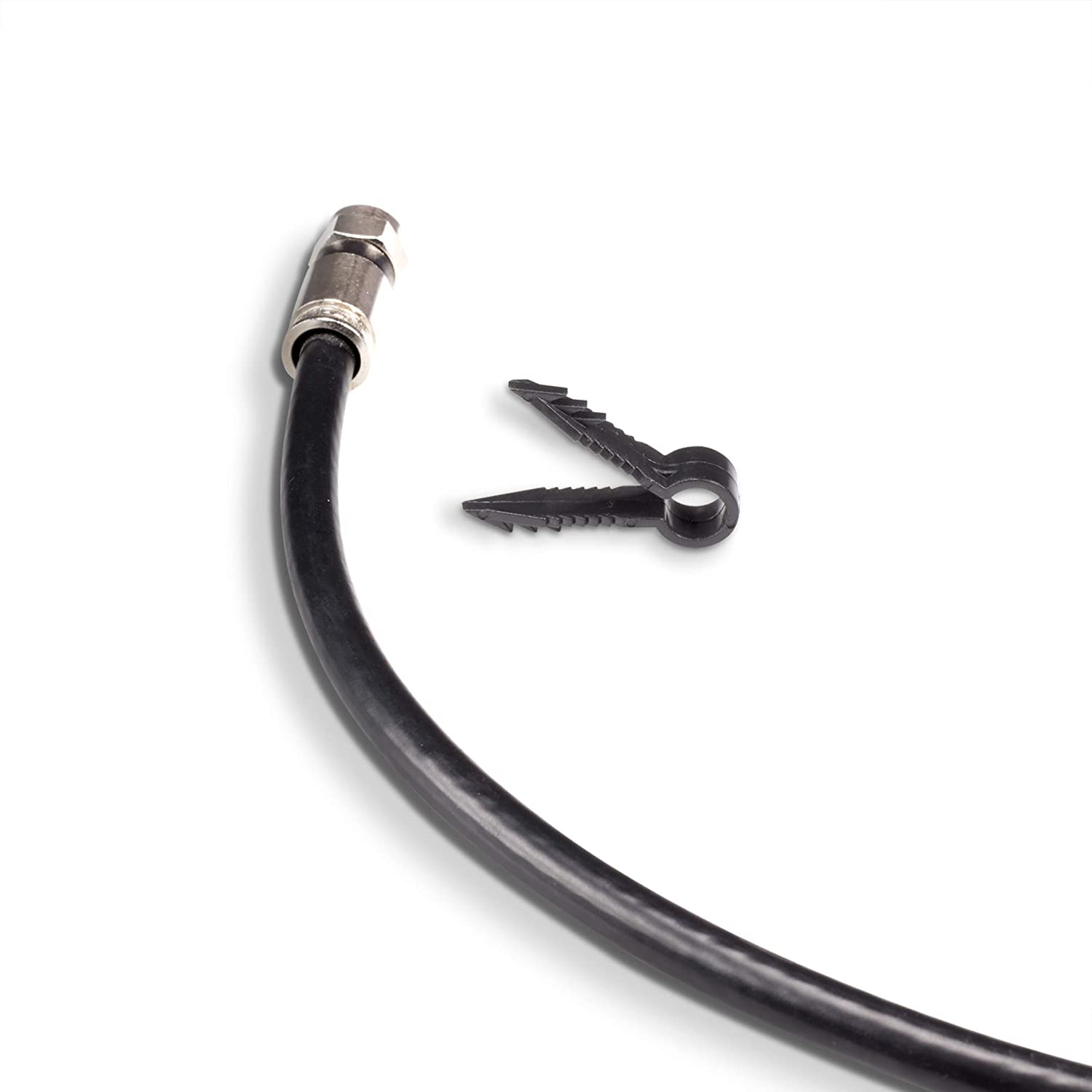 Stucco and Drywall Cable Clips for Coaxial and similar Cables - High Quality Push-In Masonry Anchors - RG59, RG6, Ethernet, and Similar - Cable Clips, Pack of 50 - Black