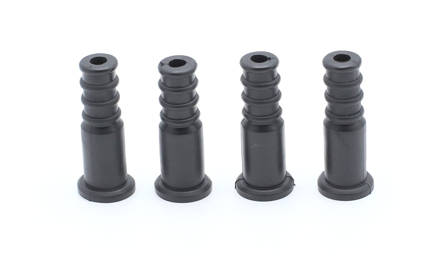 Coaxial Cable Weather Boot - RG6 Connectors RG59 Ends Coaxial Boots - Weatherproof (Black) - Pack of 4