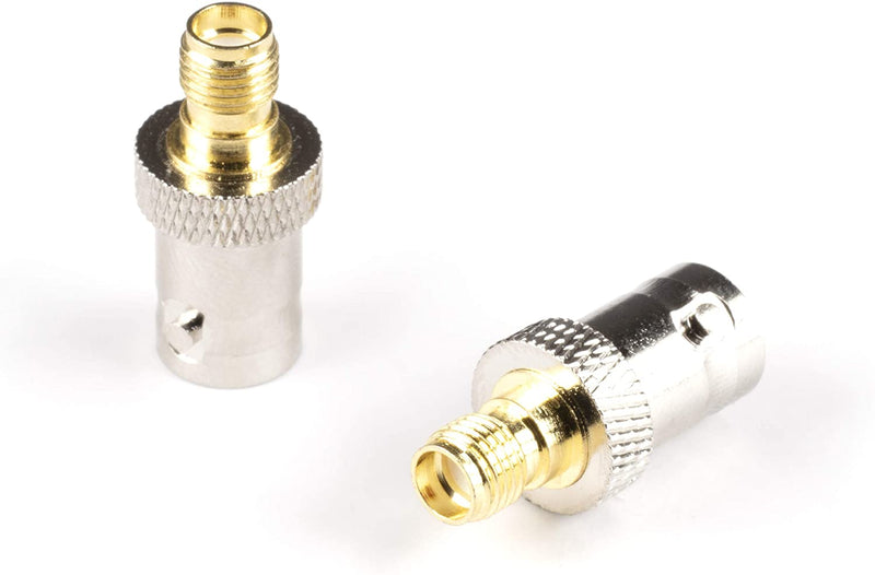 Gold SMA Female to BNC Female Adapter - 25 Pack Coupler - Male to Female Coaxial (RF) Connector, Compatible with RF, SDI, HD-SDI, CCTGV, Camera