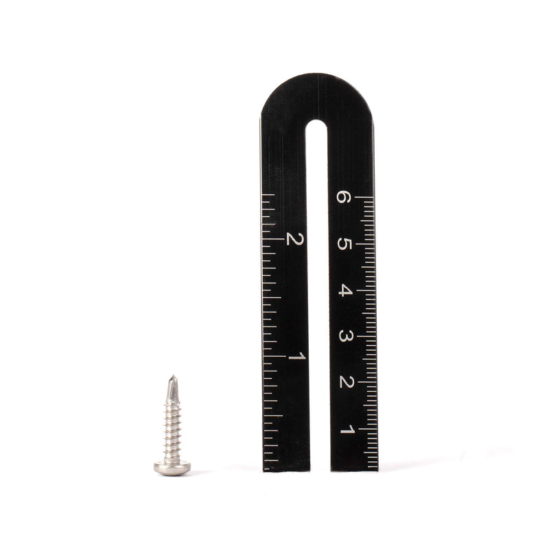 #8 Size, 3/4" Length (19mm) - Self Tapping Screw - Self Drilling Screw - 410 Stainless Steel Screws = Exceptional Wear and Very Corrosion Resistant) - Phillips Pan Head - 100pcs
