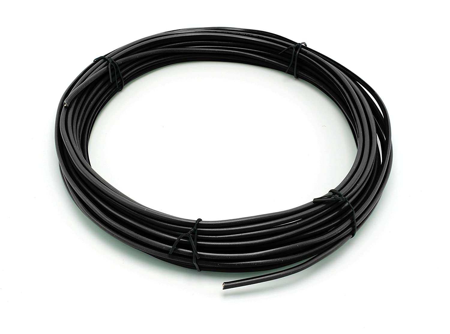 100 Feet (30 Meter) - Insulated Solid Copper THHN / THWN Wire - 14 AWG, Wire is Made in the USA, Residential, Commerical, Industrial, Grounding, Electrical rated for 600 Volts - In Black