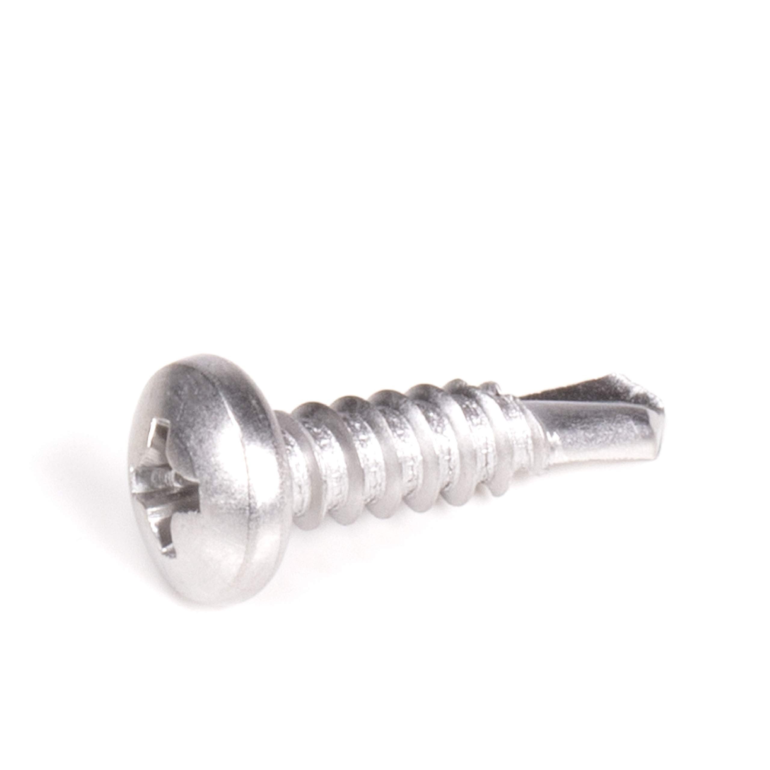 #10 Size, 3/4" Length (19mm) - Self Tapping Screw - Self Drilling Screw - 410 Stainless Steel Screws = Exceptional Wear and Very Corrosion Resistant) - Phillips Pan Head - 100pcs