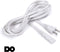 Polarized 2 Prong Power Cord with Copper Wire Core - (Square/Round) for Satellite, CATV, Game Systems, and More -  NEMA 1-15P to C7 C8 / IEC320 - UL Listed - White, 10 Feet (3 Meter) Power Cable
