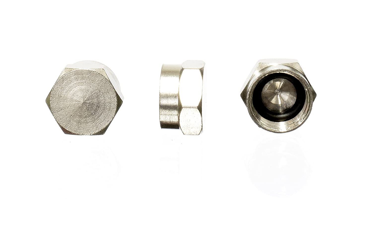 Coaxial F Cap (F81 Cap) Weather Cap - for coax ground blocks, splitters, or other F Connectors - protects female connection for future use - (10 Pack)