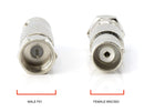 RF (F81) and BNC Coaxial Adapter - BNC Female to Male F81 (F-Pin) Connector, Adapter, Coupler, and Converter - For RG11, RG6, RG59, RG58, SDI, HD SDI, CCTV - 50 Pack