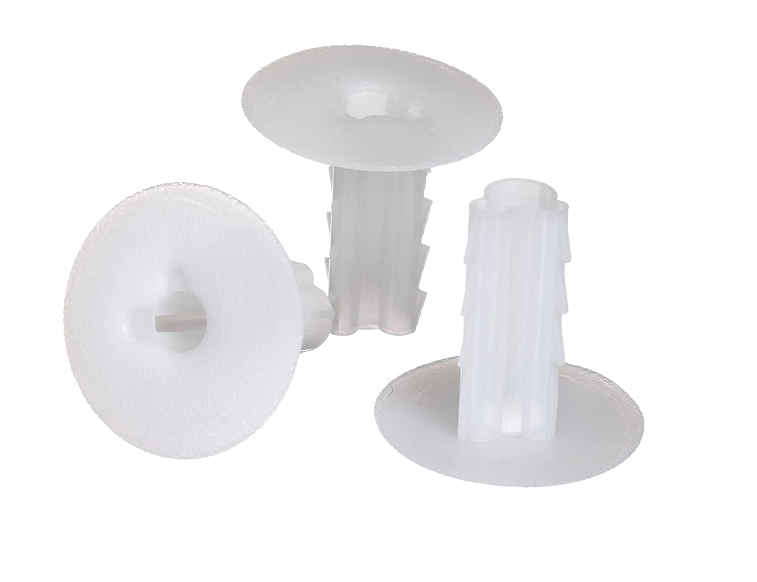 Single Feed Thru Bushing - (White) RG6 Feed Through Bushing (Grommet) Replaces Wallplates (Wall Plates) For Coax Coaxial Cable, Network Cable, CCTV - Indoor/ Outdoor Rated - 100 Pack