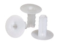 Single Feed Thru Bushing - (White) RG6 Feed Through Bushing (Grommet) Replaces Wallplates (Wall Plates) For Coax Coaxial Cable, Network Cable, CCTV - Indoor/ Outdoor Rated - 100 Pack