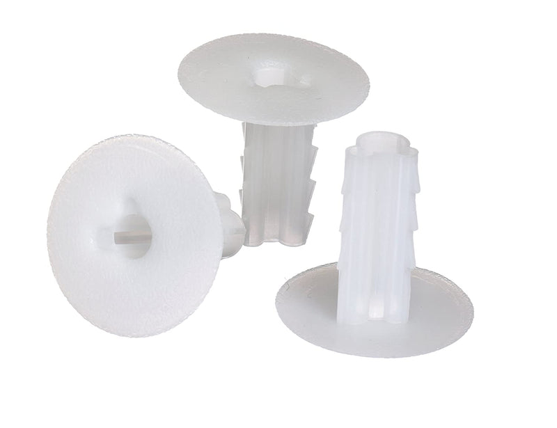 Single Feed Thru Bushing - (White) RG6 Feed Through Bushing (Grommet) Replaces Wallplates (Wall Plates) For Coax Coaxial Cable, Network Cable, CCTV - Indoor/ Outdoor Rated - 100 Pack