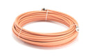 75 Feet (23 Meter) - Direct Burial Coaxial Cable 75 Ohm RF RG6 Coax Cable, with Rubber Boots - Outdoor Connectors - Orange - Solid Copper Core - Designed Waterproof and can Be Buried