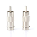 RCA and BNC Coaxial Adapter - BNC Female to RCA Male Connector, Adapter, Coupler, and Converter - For RG11, RG6, RG59, RG58, SDI, HD SDI, CCTV - 100 Pack