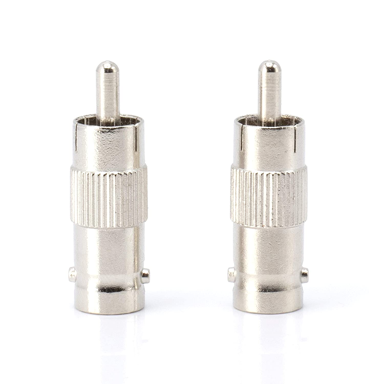 RCA and BNC Coaxial Adapter - BNC Female to RCA Male Connector, Adapter, Coupler, and Converter - For RG11, RG6, RG59, RG58, SDI, HD SDI, CCTV - 10 Pack
