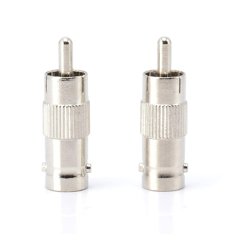 RCA and BNC Coaxial Adapter - BNC Female to RCA Male Connector, Adapter, Coupler, and Converter - For RG11, RG6, RG59, RG58, SDI, HD SDI, CCTV - 10 Pack