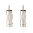 RCA and BNC Coaxial Adapter - BNC Female to RCA Male Connector, Adapter, Coupler, and Converter - For RG11, RG6, RG59, RG58, SDI, HD SDI, CCTV - 25 Pack