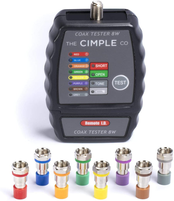 8 Port Coax Cable Mapper, Tester, Tracer, and Toner - Commercial Grade Coaxial Wire Continuity Checker