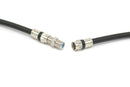 1.5' Feet, Black RG6 Coaxial Cable (Coax Cable) with Weather Proof Connectors, F81 / RF, Digital Coax - AV, Cable TV, Antenna, and Satellite, CL2 Rated, 1.5 Foot