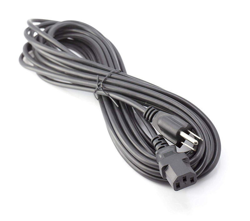 AC Power Cord 3 Prong (18 awg) for TV PC Monitor Wall Mount Set Up |Black – 25ft