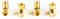 Gold Coaxial Cable Right Angle Connector - 4 Pack - for Tight Corners and Flat Panel TV Mounting - 90 degree F Type Adapter for Coax Cable and Wall Plates