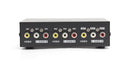 2 Way AV Switch - 2 Input 1 Output RCA Selector Switch for Composite Audio and Video - Switcher Box - Includes RCA Composite Cable (Black)