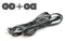 Two Pack of Power Cords - Includes Polarized and Figure 8 - 2 Prong 6ft