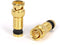 Gold BNC Compression Connector for RG6 Coaxial Cable - Pack of 25 - Solid Construction with High Grade Metals - Male BNC Connectors for CCTV, SDI, HD-SDI, Siamese, Security Camera