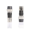 Coaxial Cable Compression Fitting Connector - for RG6 Coax Cable - with Weather Seal O Ring, Weather Boot, and Water Tight Grip (25 Pack)