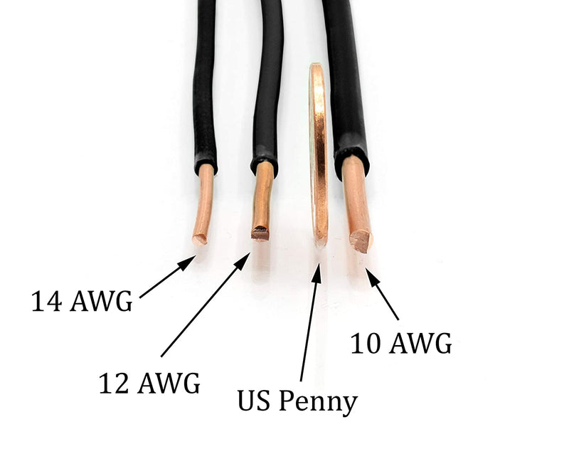 25 Feet (7.5 Meter) - Insulated Solid Copper THHN / THWN Wire - 10 AWG, Wire is Made in the USA, Residential, Commerical, Industrial, Grounding, Electrical rated for 600 Volts - In Black