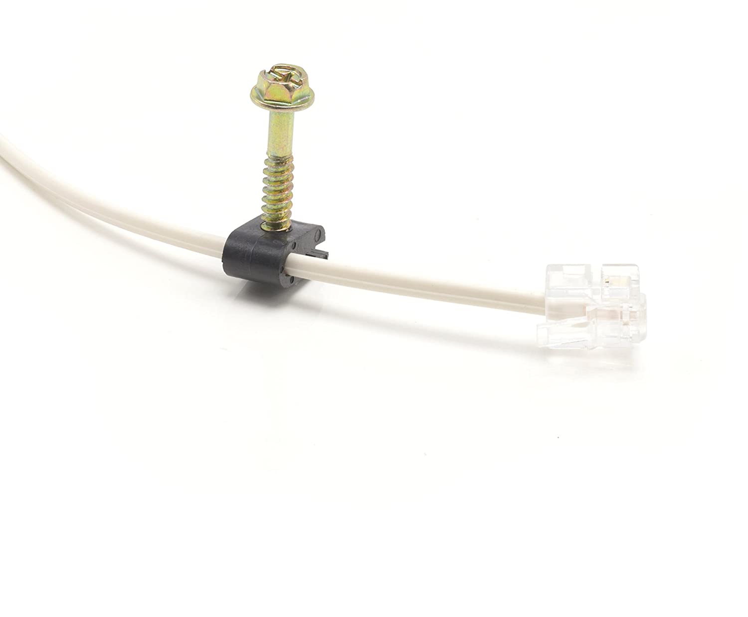 THE CIMPLE CO - Mini Wire Cable Clips, Electrical Wire Cable Clip, 1/10 in (3 mm) Screw Clip and Fastener, Black (50 pieces per bag)