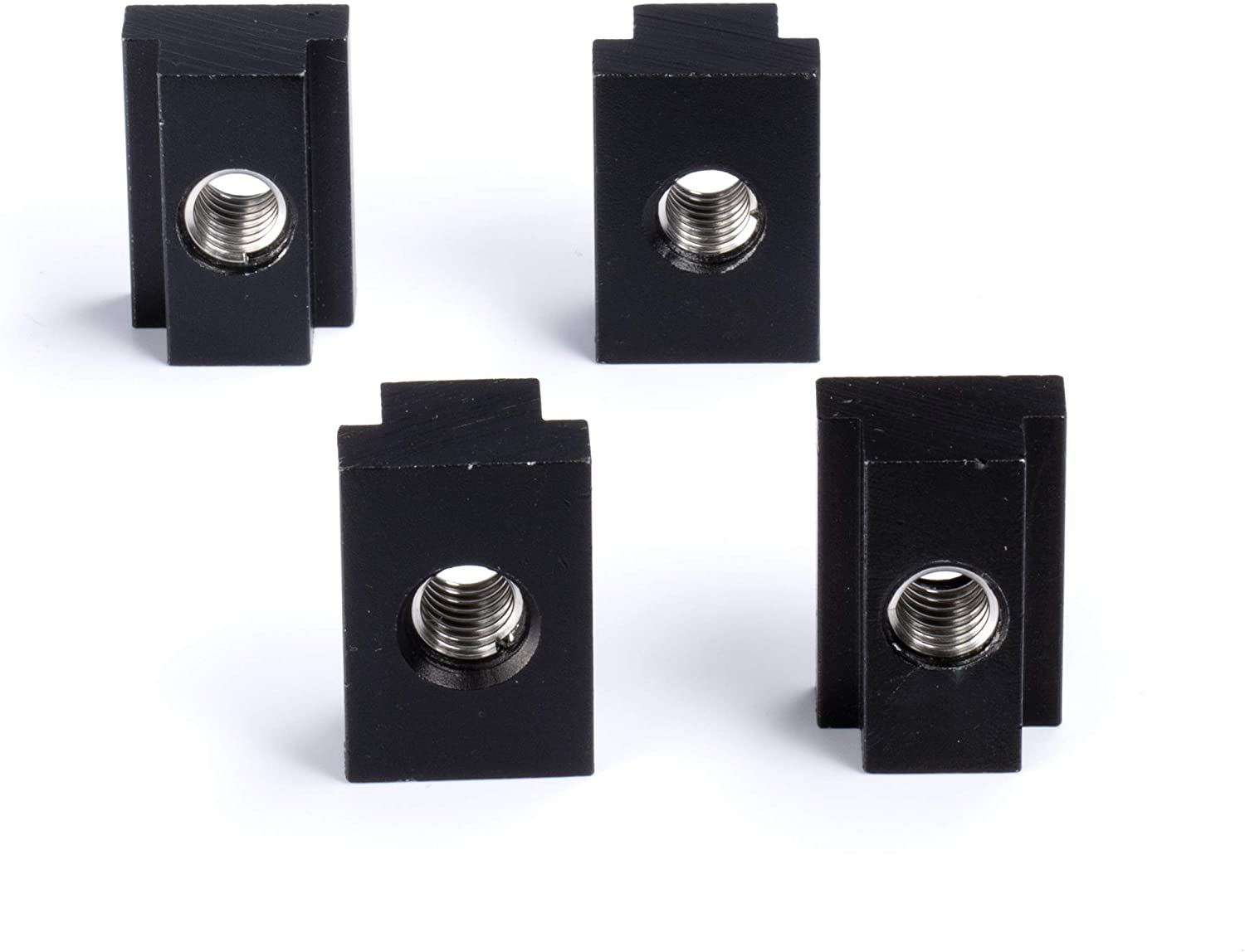Bed Rail T Slot Nuts works with Toyota Tacoma and Tundra | Aluminum Black, 10 Pack | Tapped with 3/8"-16 Thread