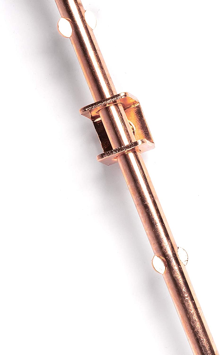 4ft Copper Grounding Rod - 3/8" Diameter - Includes Ground Rod Clamp - Great for Electric Fences, Antennas, Satellite Dishes, and other Grounding and Bonding Needs - Set of 1