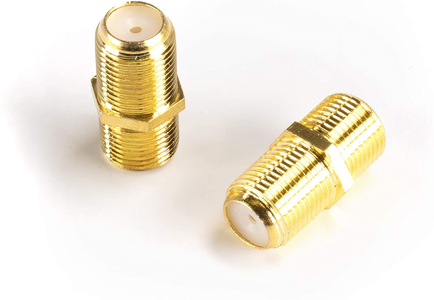 Gold Cable Extension Coupler - 4 Pack - Connects Two Coaxial Video Cables, for Coax F81 (female to female) - High Quality 3GHz Satellite, Cable TV, and Cable Internet Rated