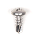 #10 Size, 1/2" Length (13mm) - Self Tapping Screw - Self Drilling Screw - 410 Stainless Steel Screws = Exceptional Wear and Very Corrosion Resistant) - Phillips Pan Head - 100pcs