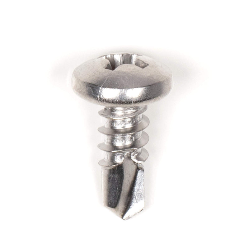 #10 Size, 1/2" Length (13mm) - Self Tapping Screw - Self Drilling Screw - 410 Stainless Steel Screws = Exceptional Wear and Very Corrosion Resistant) - Phillips Pan Head - 100pcs