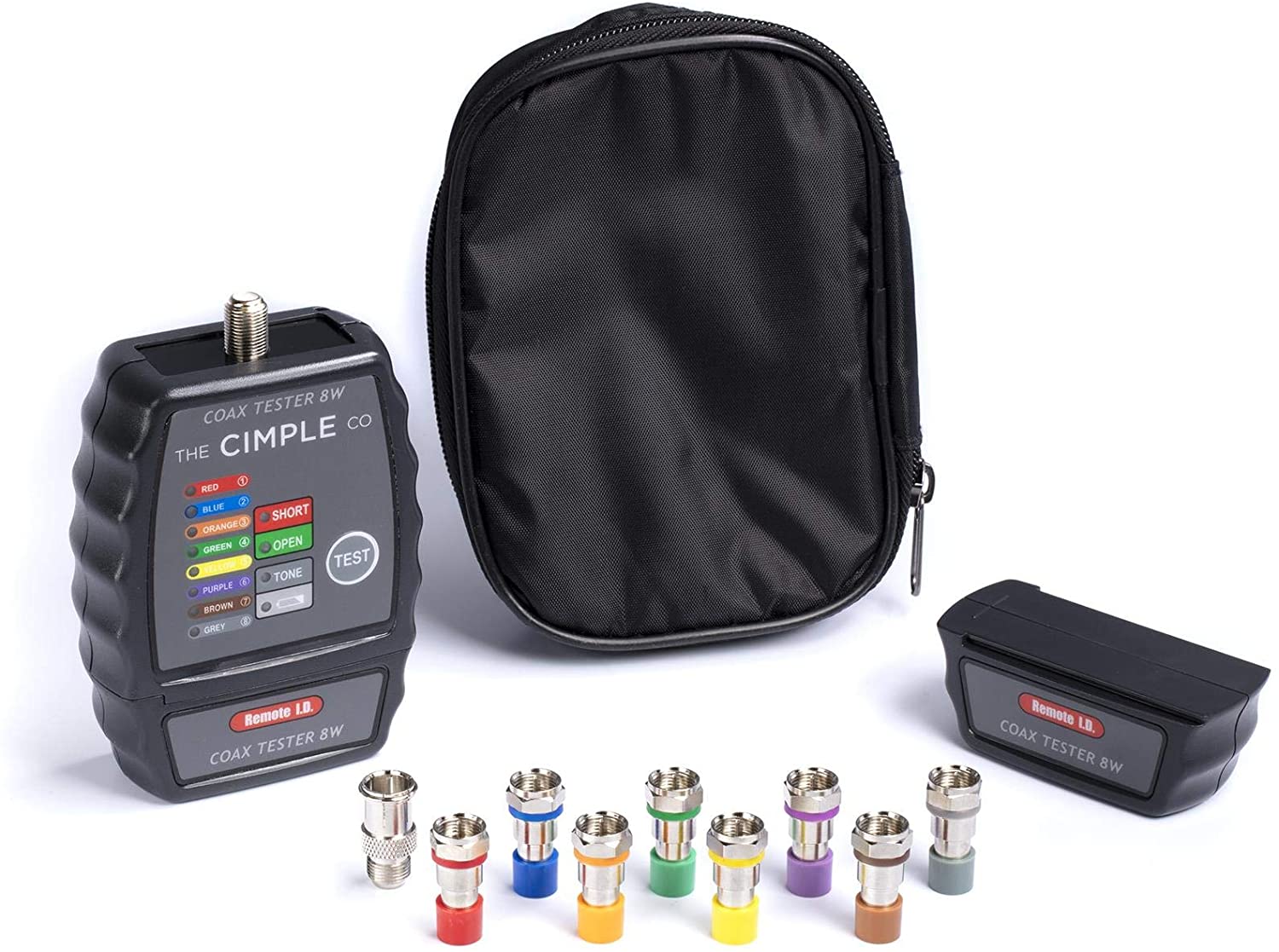 8 Port Coax Cable Mapper, Tester, Tracer, and Toner - Commercial Grade Coaxial Wire Continuity Checker