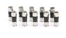 RG59 Coaxial Cable Connectors | Coax Compression Fittings w Water Tight – 10 ea