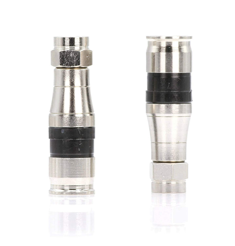 RG11 Coaxial Cable Connectors | Coax Compression Fittings w Water Tight – 10 ea