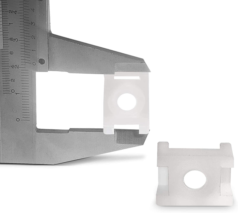 Cable Tie Base Saddle Mount Wire Holder Organizer - Zip Tie Mounting Block - Wire Bundle Tie Mount for Zip Ties White - 10 Pack