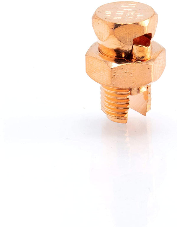 Size #2 Grounding Split Bolt - Superior Strength Split Bolt Connector Size 2 for Copper Conductors - US Manufactured - UL Listed -for: Antenna, Satellite, DIRECTV, CATV, and more - 1 Pack